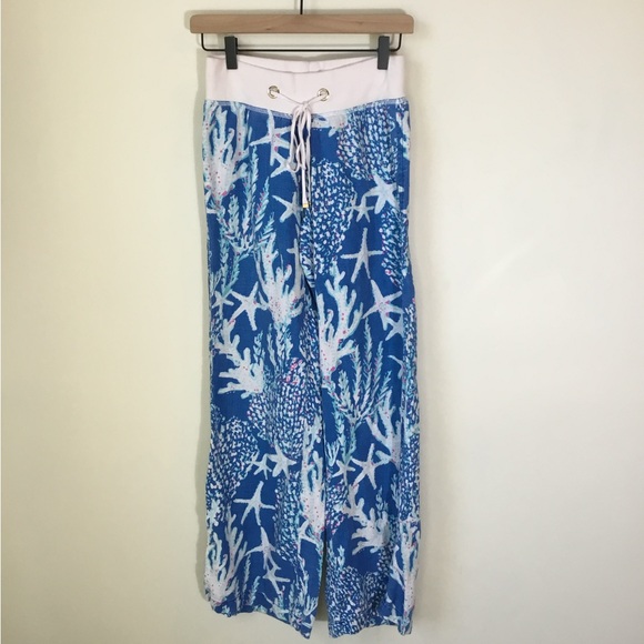 Lilly Pulitzer The Beach Linen Pants Brewster Blue - Picture 2 of 8